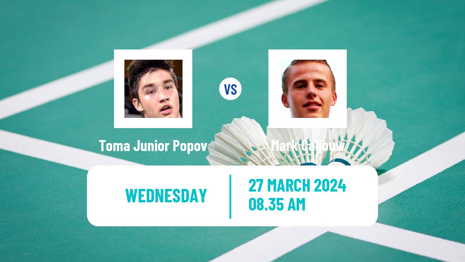 Badminton BWF World Tour Spain Masters Men Toma Junior Popov - Mark Caljouw
