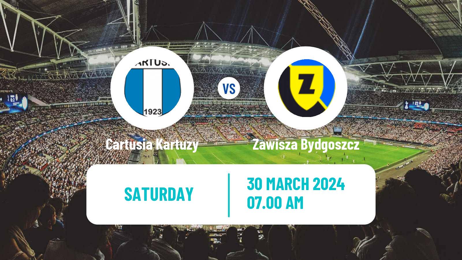 Soccer Polish Division 3 - Group II Cartusia Kartuzy - Zawisza Bydgoszcz