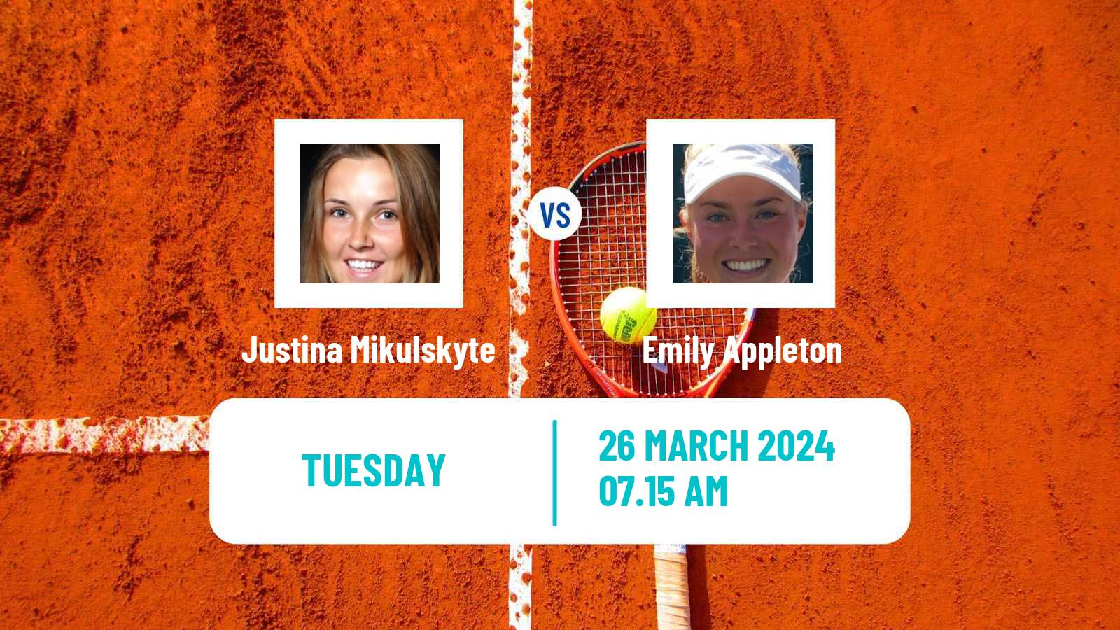 Tennis ITF W75 Croissy Beaubourg Women Justina Mikulskyte - Emily Appleton