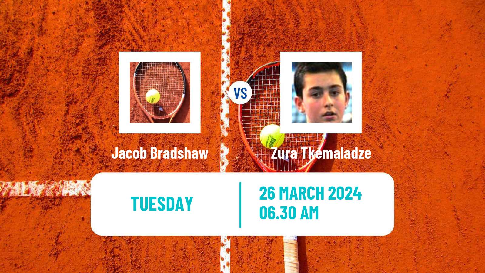 Tennis ITF M15 Heraklion 4 Men 2024 Jacob Bradshaw - Zura Tkemaladze