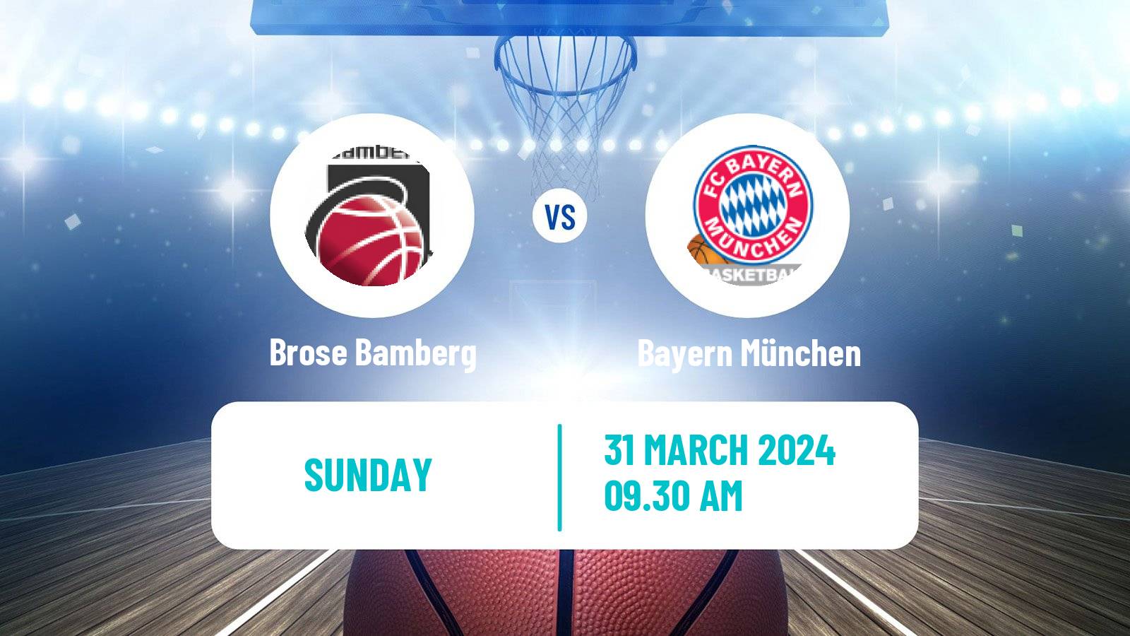 Basketball German BBL Brose Bamberg - Bayern München