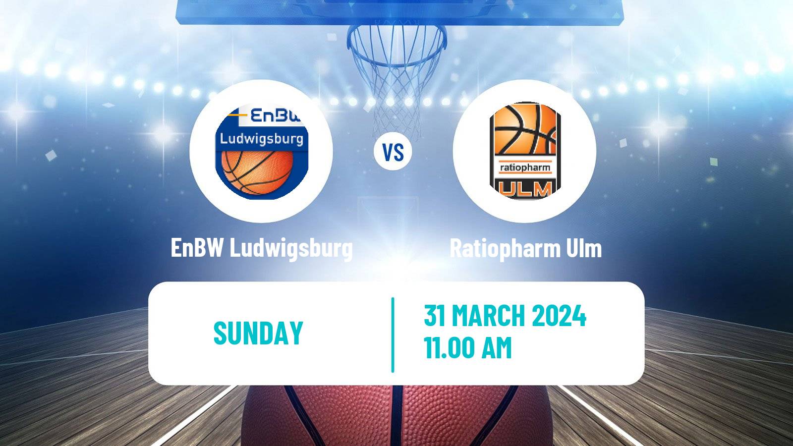 Basketball German BBL EnBW Ludwigsburg - Ratiopharm Ulm