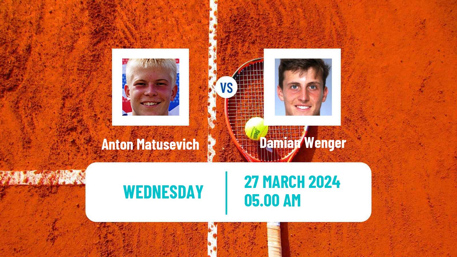 Tennis ITF M25 Tarragona Men Anton Matusevich - Damian Wenger
