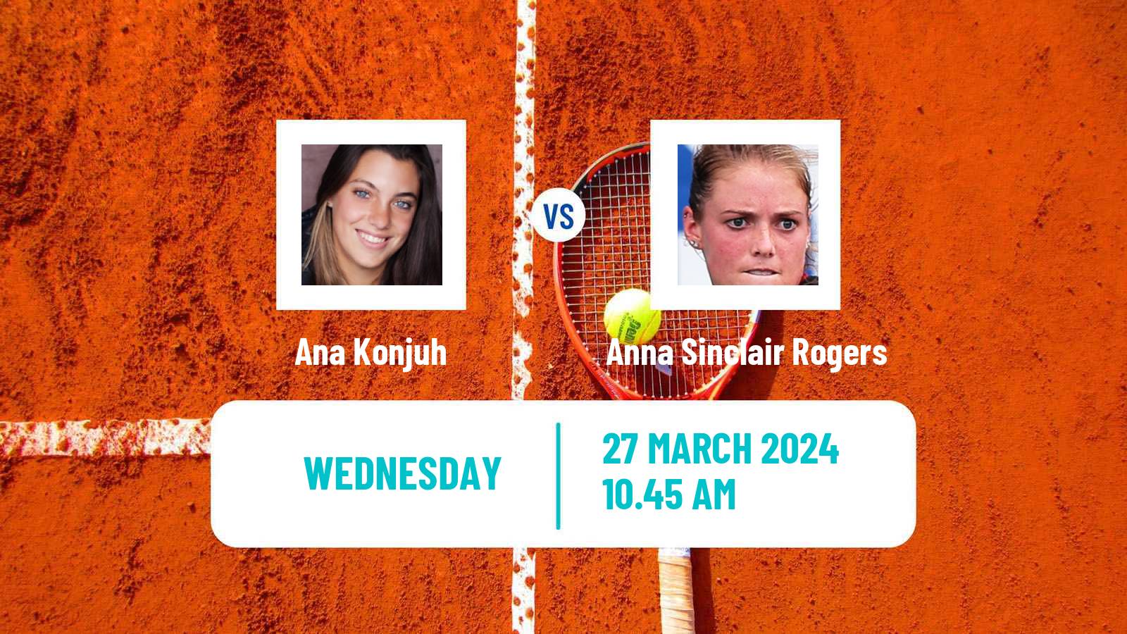 Tennis ITF W50 Murska Sobota Women Ana Konjuh - Anna Sinclair Rogers