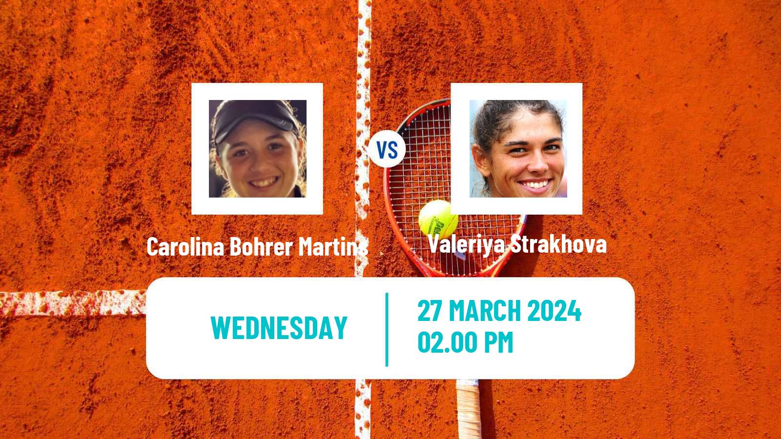 Tennis ITF W50 Sao Paulo Women Carolina Bohrer Martins - Valeriya Strakhova