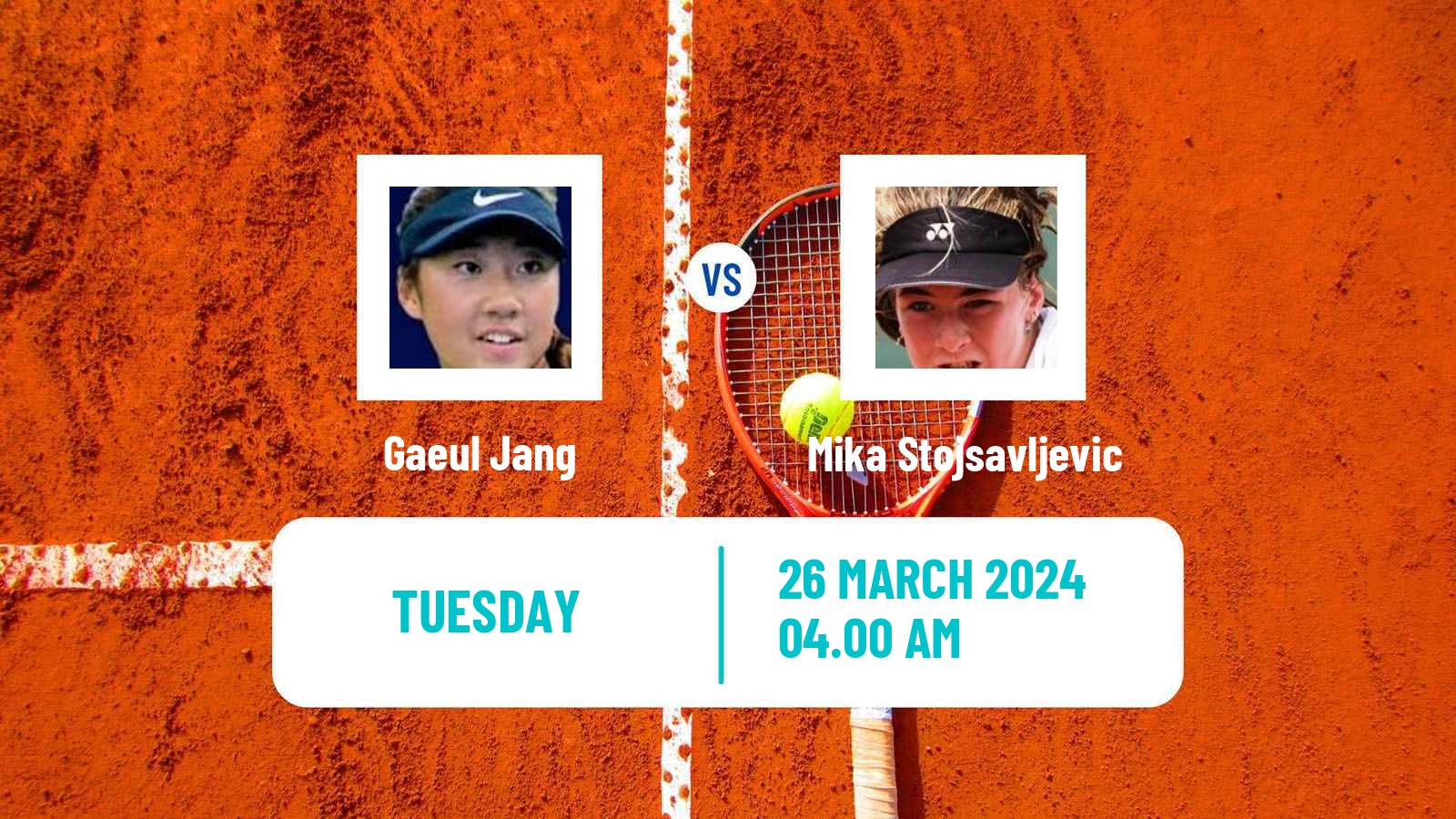 Tennis ITF W15 Monastir 11 Women 2024 Gaeul Jang - Mika Stojsavljevic