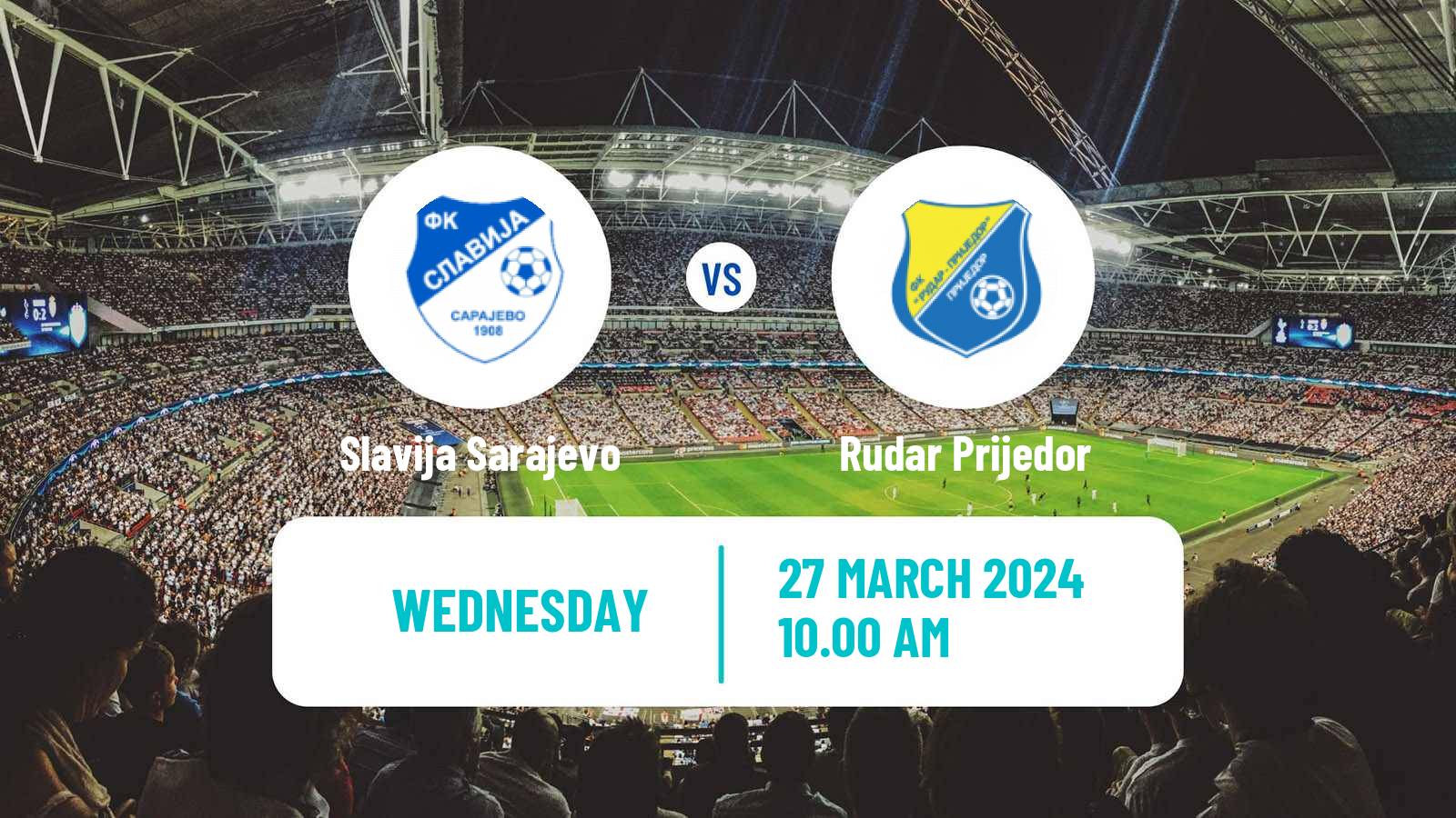 Soccer Bosnian Prva Liga RS Slavija Sarajevo - Rudar Prijedor