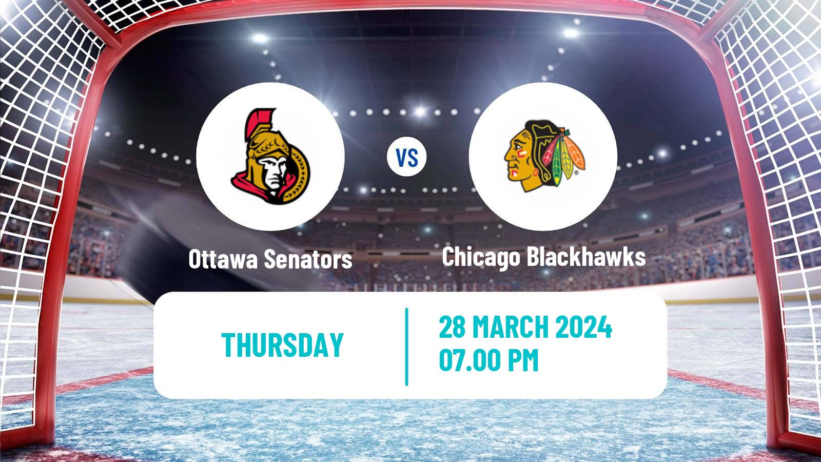 Hockey NHL Ottawa Senators - Chicago Blackhawks