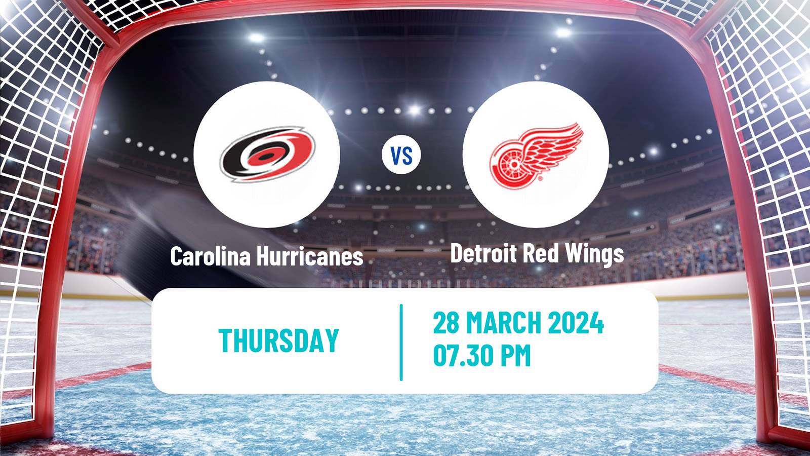 Hockey NHL Carolina Hurricanes - Detroit Red Wings