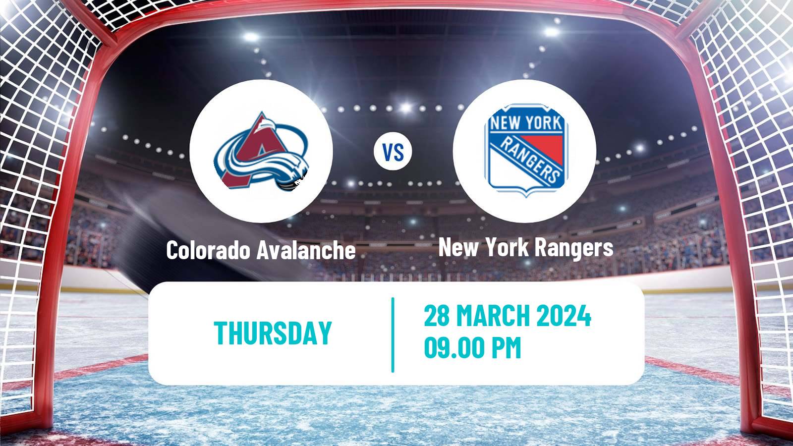 Hockey NHL Colorado Avalanche - New York Rangers