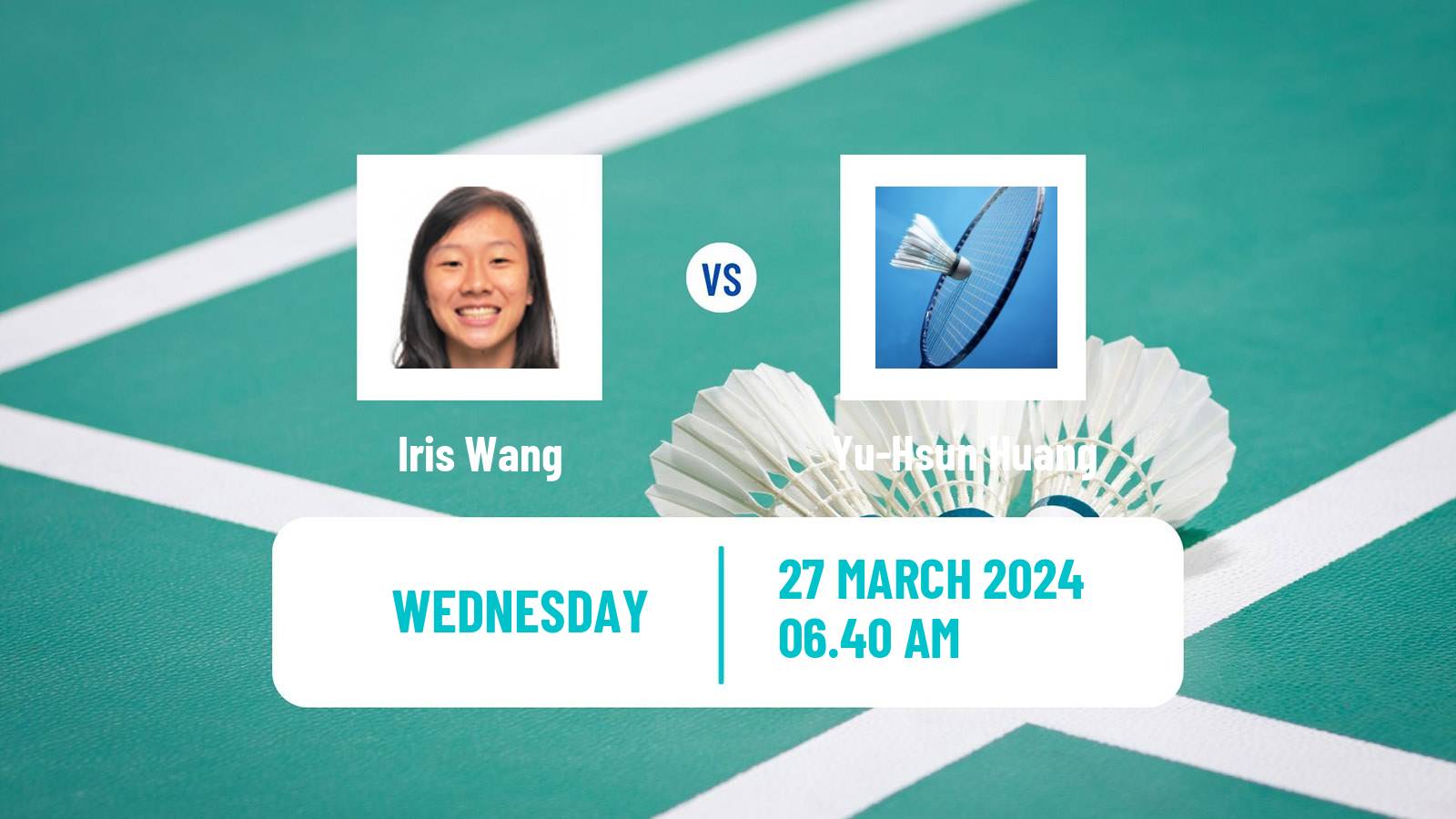 Badminton BWF World Tour Spain Masters Women Iris Wang - Yu-Hsun Huang