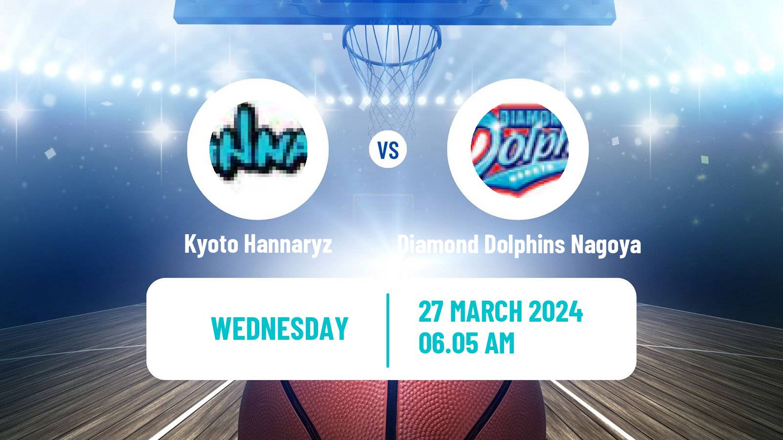 Basketball BJ League Kyoto Hannaryz - Diamond Dolphins Nagoya