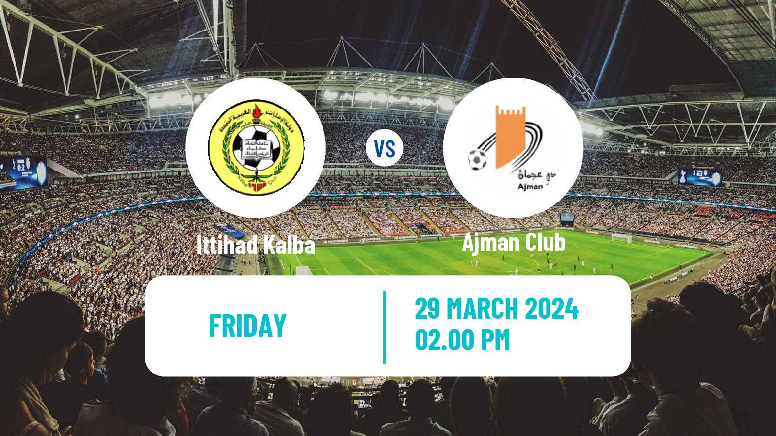 Soccer UAE Football League Ittihad Kalba - Ajman Club