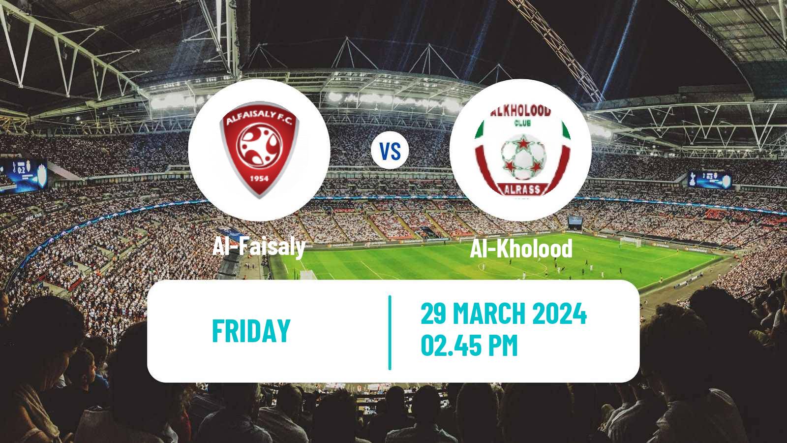 Soccer Saudi Division 1 Al-Faisaly - Al-Kholood