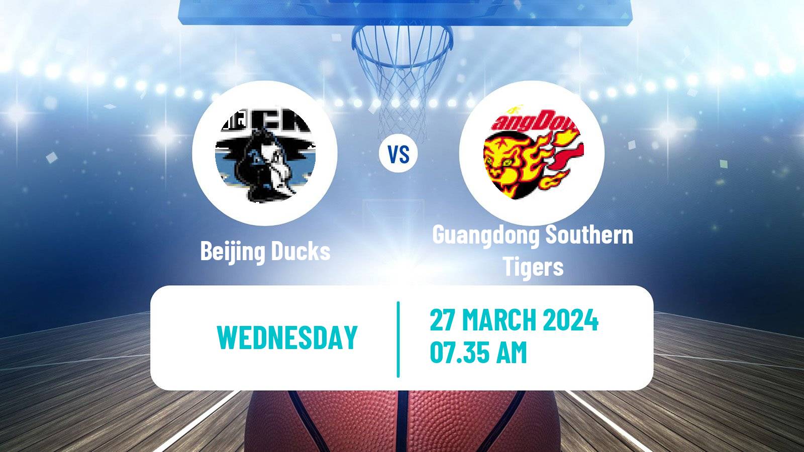 Basketball CBA Beijing Ducks - Guangdong Southern Tigers