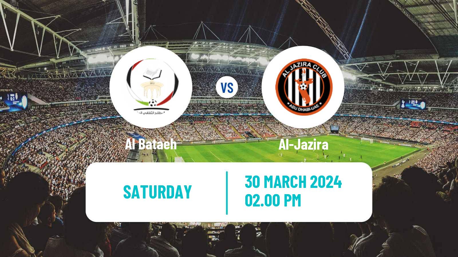 Soccer UAE Football League Al Bataeh - Al-Jazira
