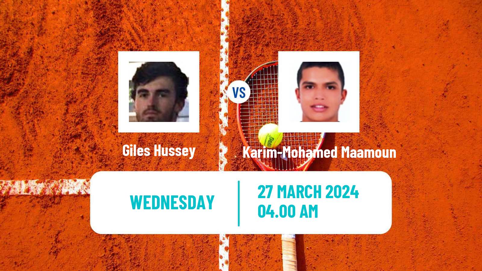 Tennis ITF M15 Sharm Elsheikh 9 Men Giles Hussey - Karim-Mohamed Maamoun