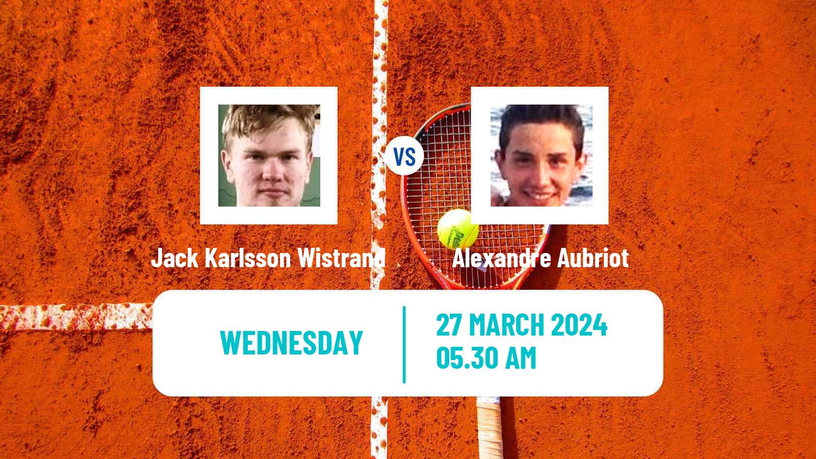 Tennis ITF M15 Monastir 13 Men Jack Karlsson Wistrand - Alexandre Aubriot