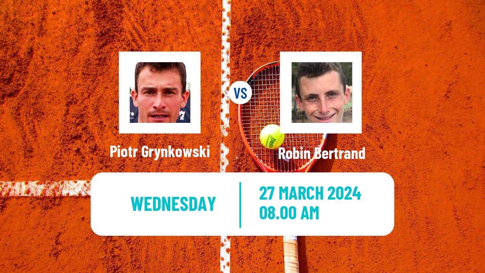 Tennis ITF M25 Trnava Men Piotr Grynkowski - Robin Bertrand