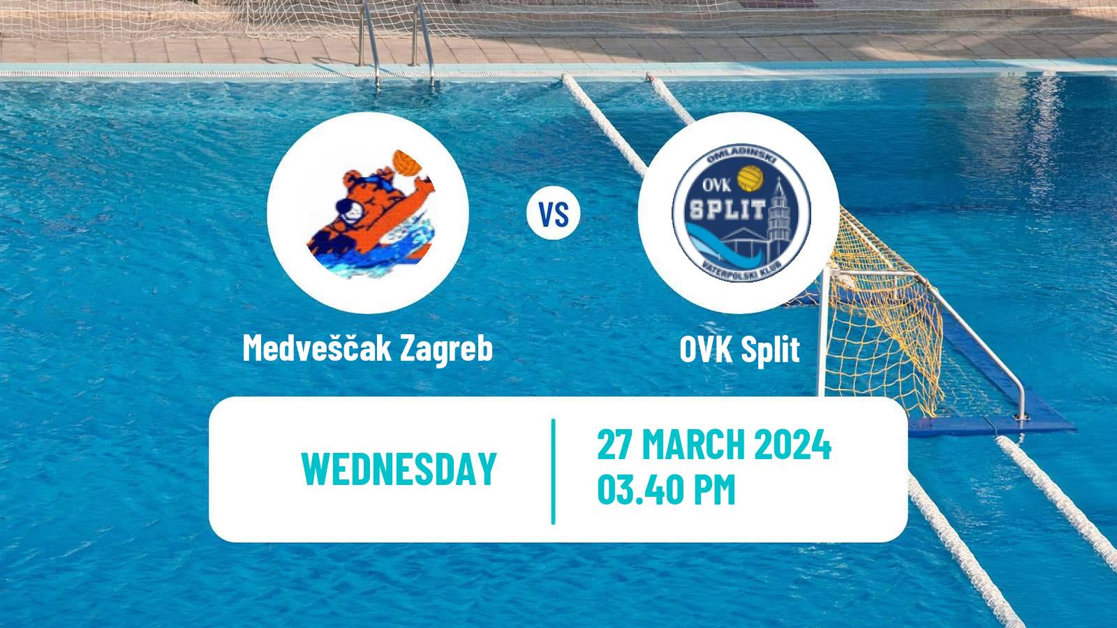 Water polo Croatian Water Polo Prva Liga Medveščak Zagreb - Split