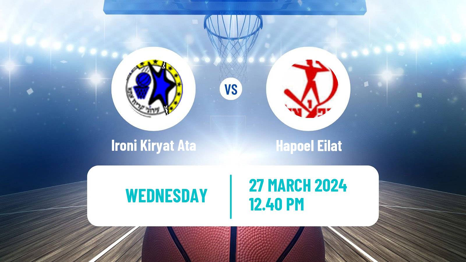 Basketball Israeli Cup Basketball Ironi Kiryat Ata - Hapoel Eilat