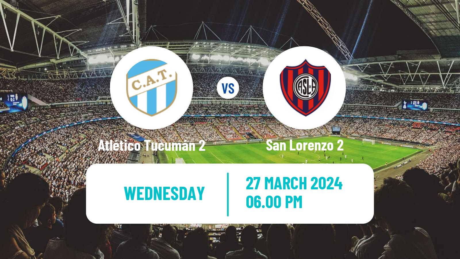 Soccer Argentinian Reserve League Atlético Tucumán 2 - San Lorenzo 2