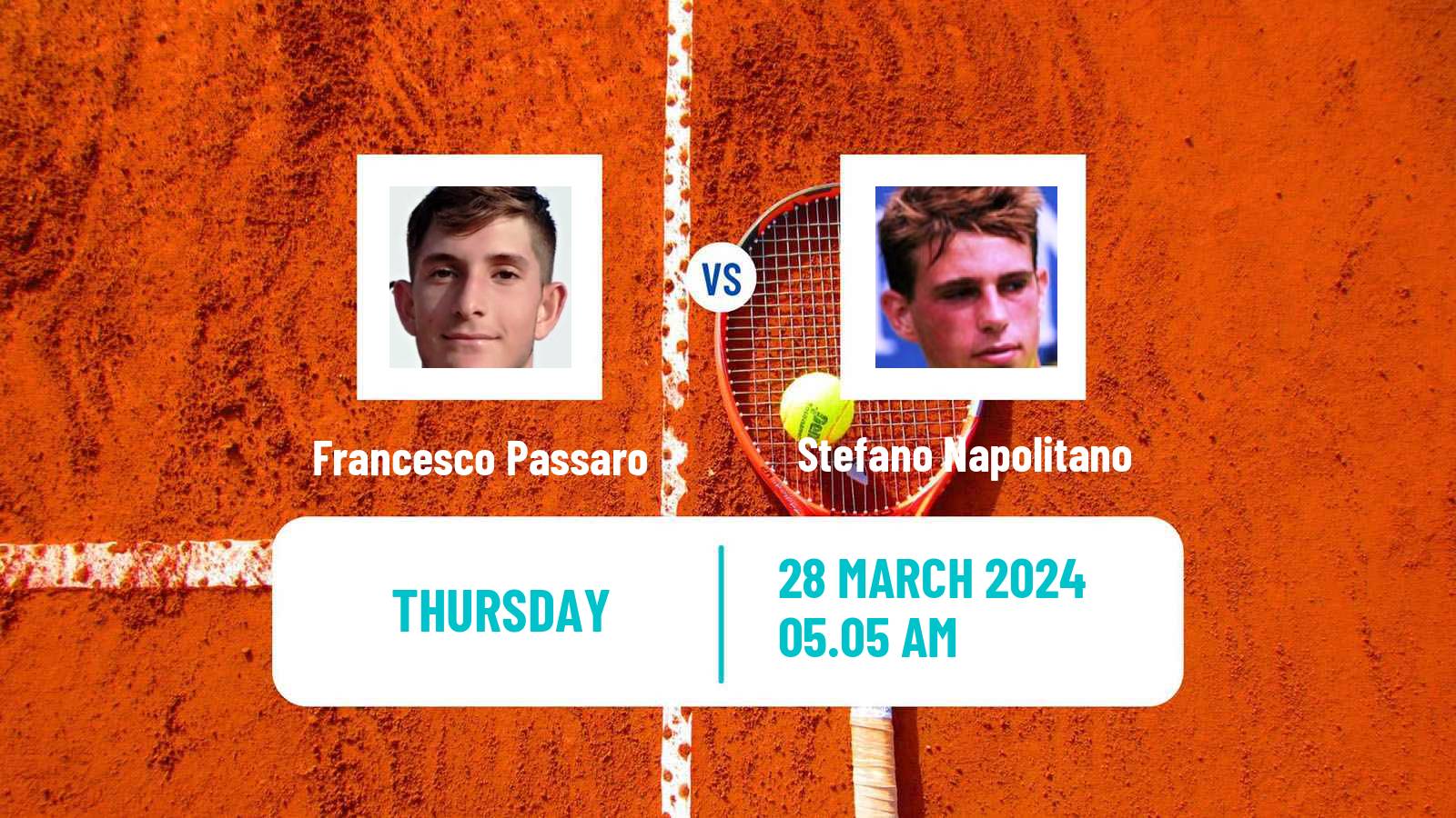 Tennis Naples 3 Challenger Men Francesco Passaro - Stefano Napolitano