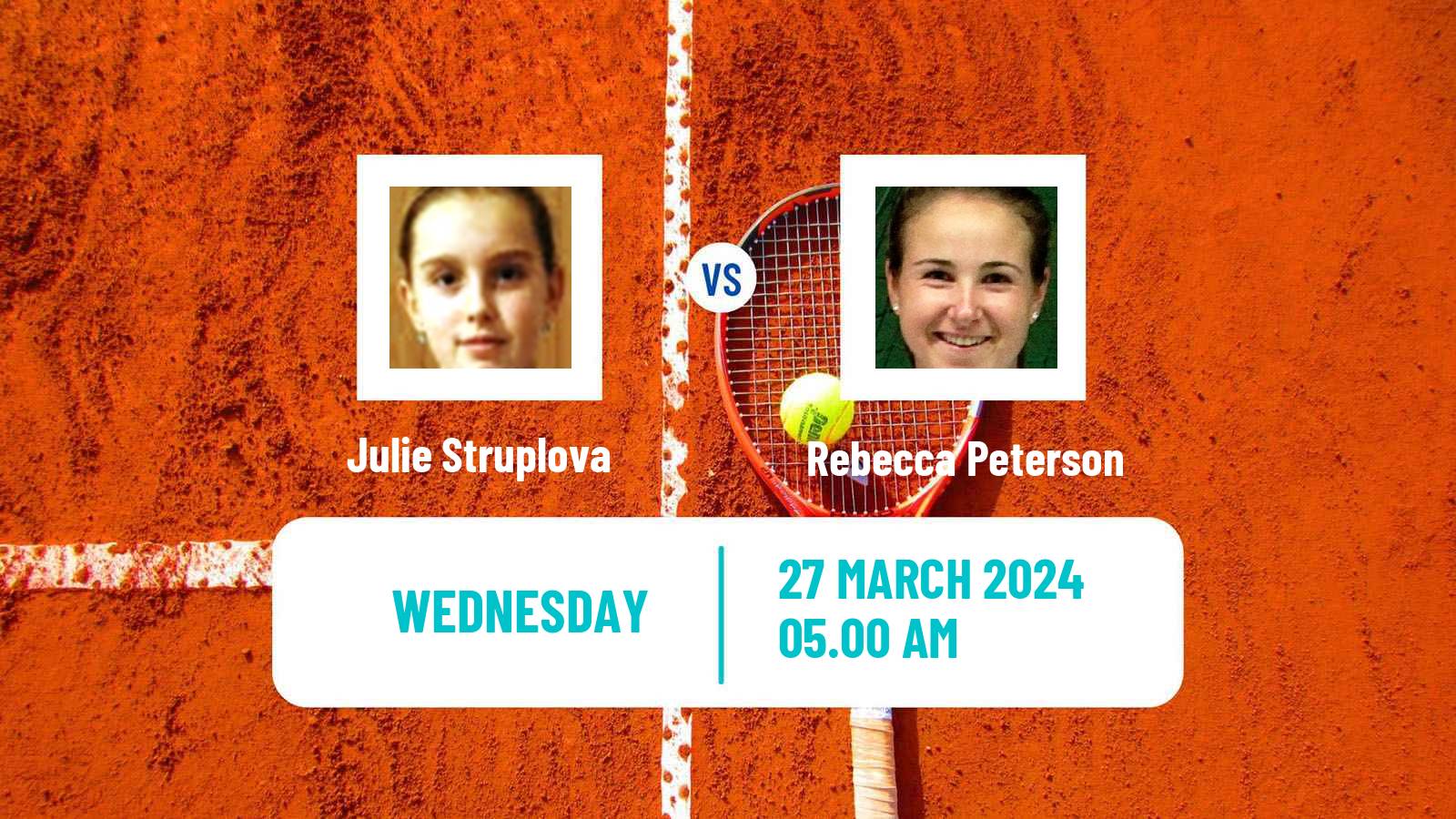 Tennis ITF W35 Terrassa Women Julie Struplova - Rebecca Peterson