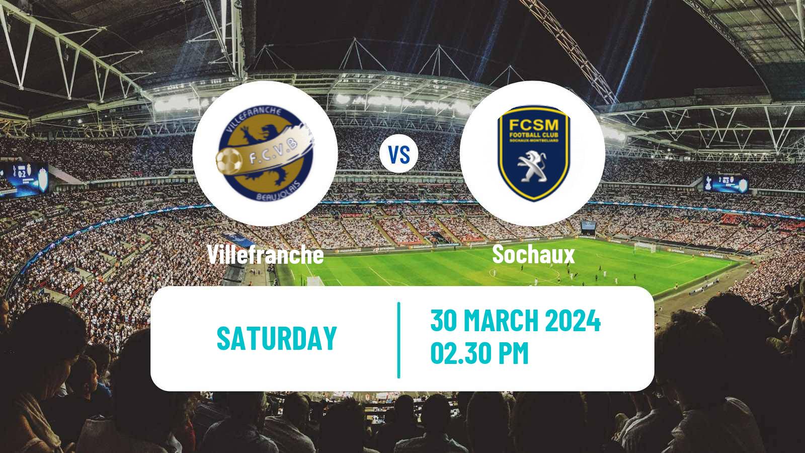 Soccer French National League Villefranche - Sochaux