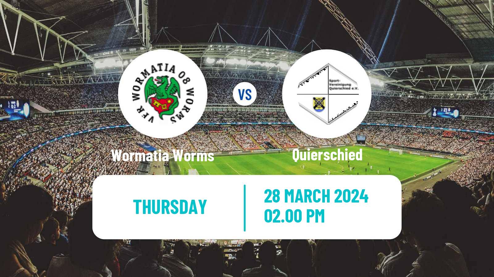 Soccer German Oberliga Rheinland-Pfalz/Saar Wormatia Worms - Quierschied