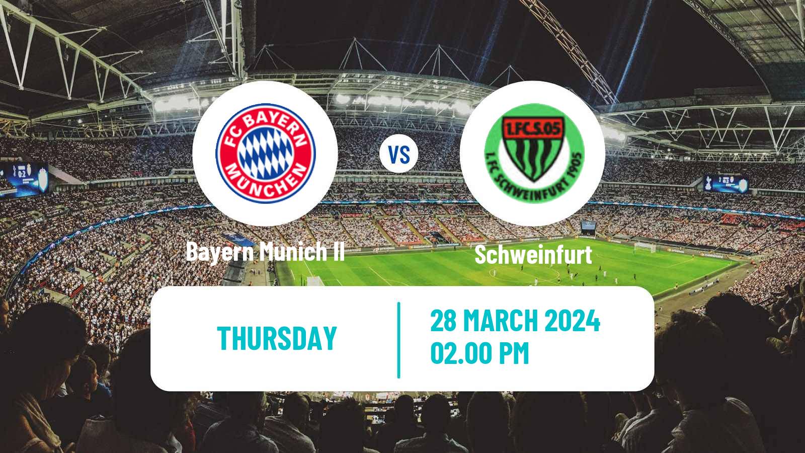 Soccer German Regionalliga Bayern Bayern Munich II - Schweinfurt