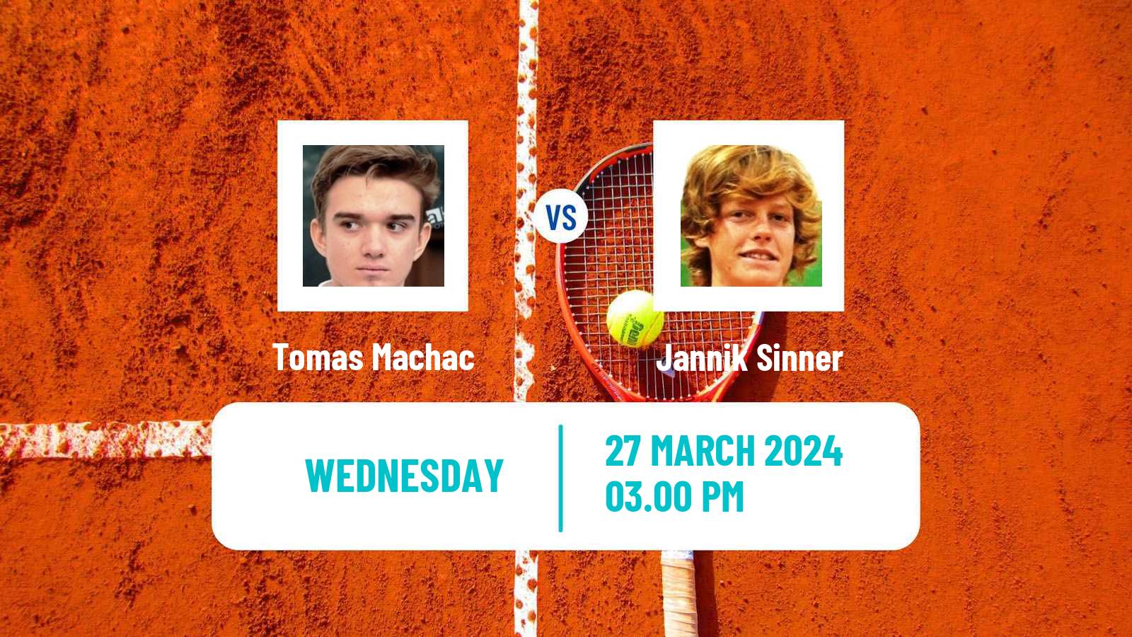Tennis ATP Miami Tomas Machac - Jannik Sinner