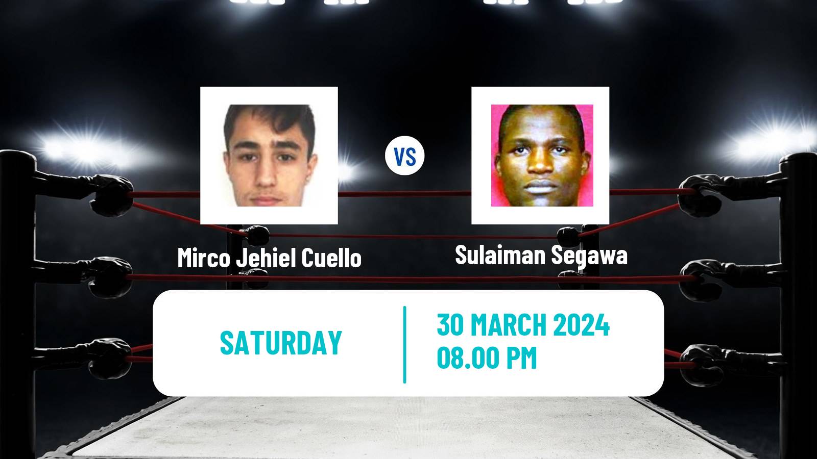 Boxing Featherweight Others Matches Men Mirco Jehiel Cuello - Sulaiman Segawa