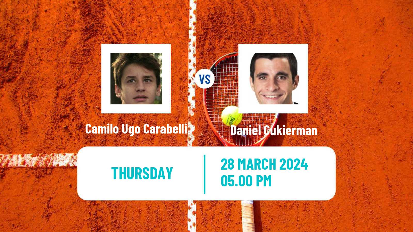 Tennis Sao Leopoldo Challenger Men Camilo Ugo Carabelli - Daniel Cukierman