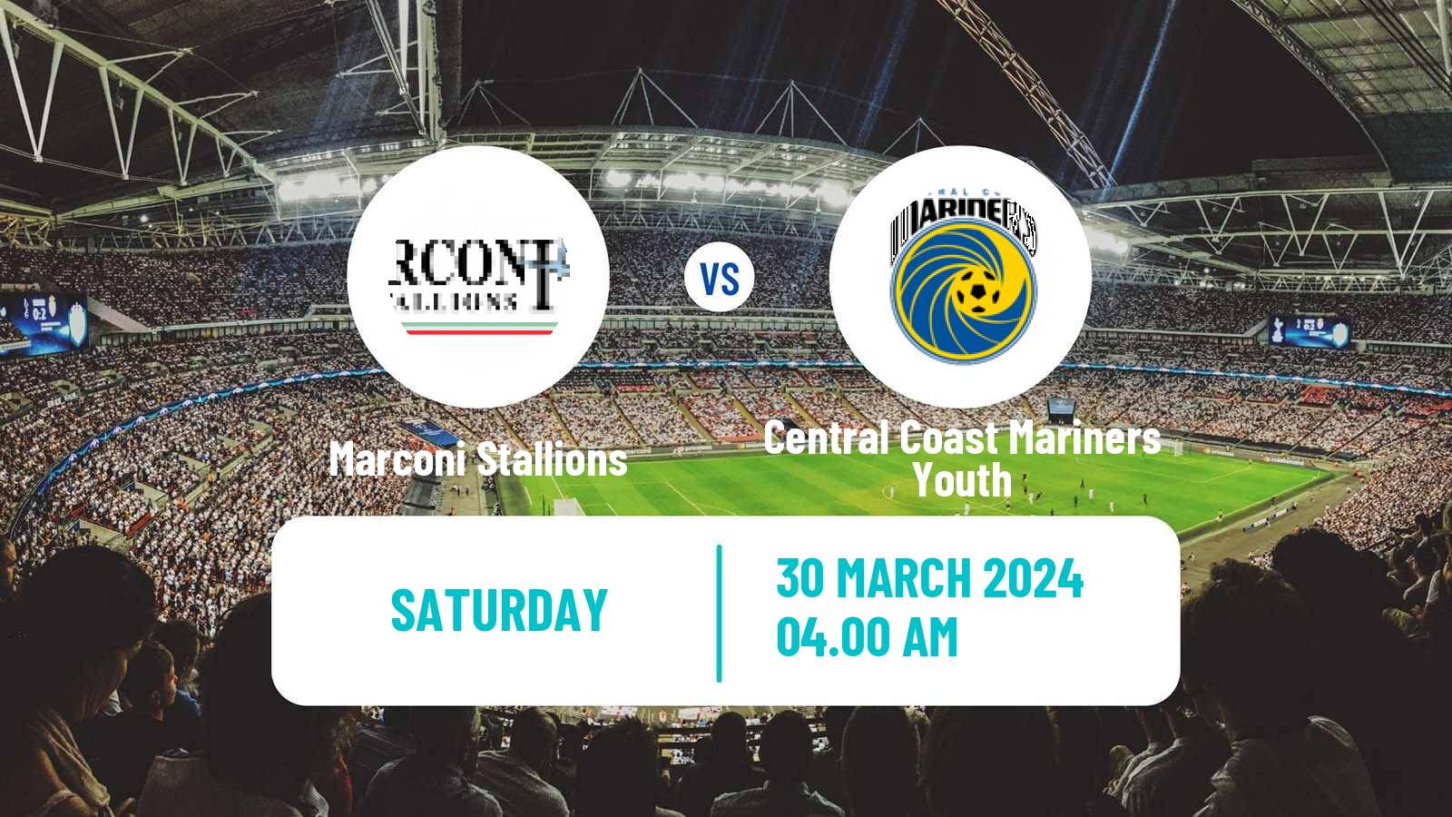 Soccer Australian NPL NSW Marconi Stallions - Central Coast Mariners Youth