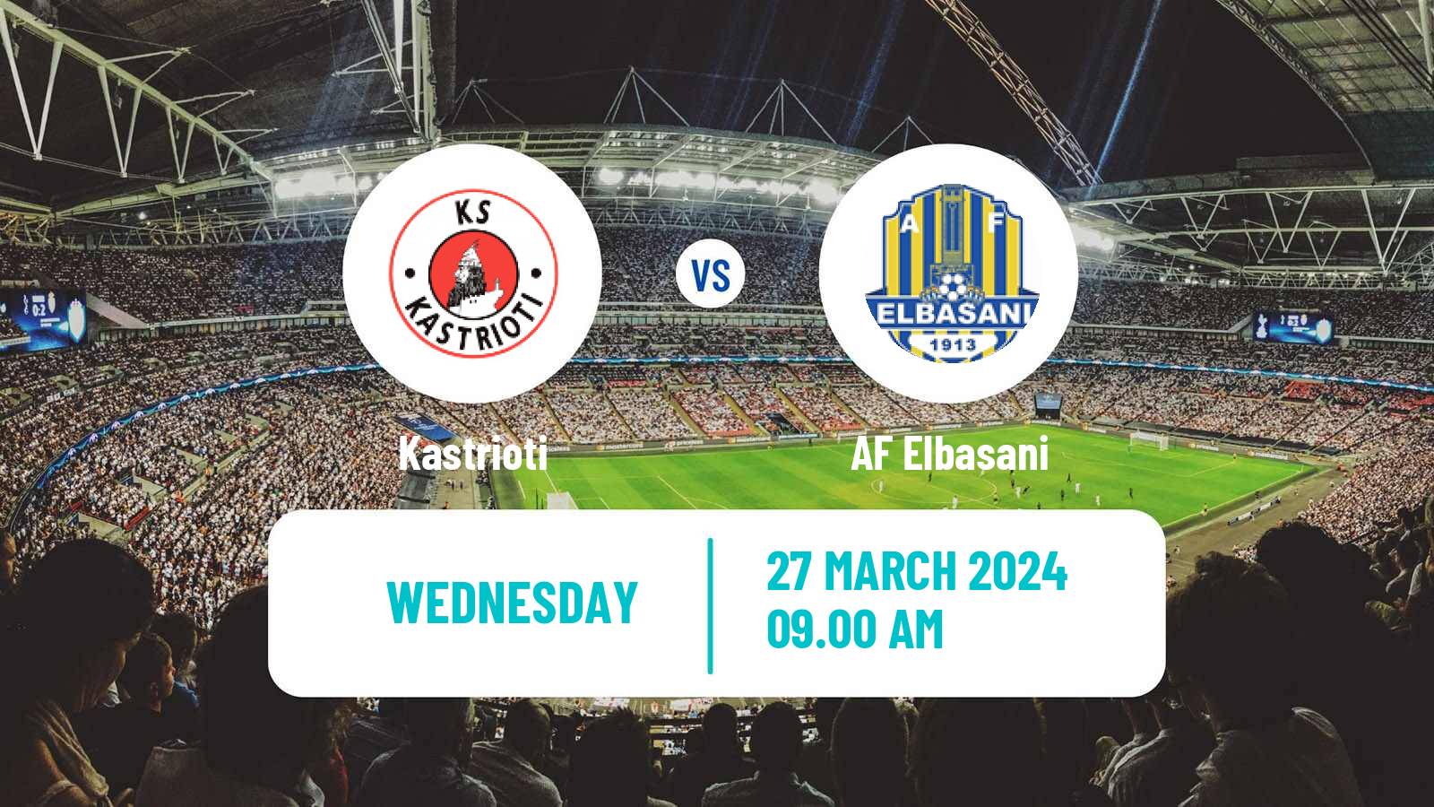 Soccer Albanian First Division Kastrioti - AF Elbasani
