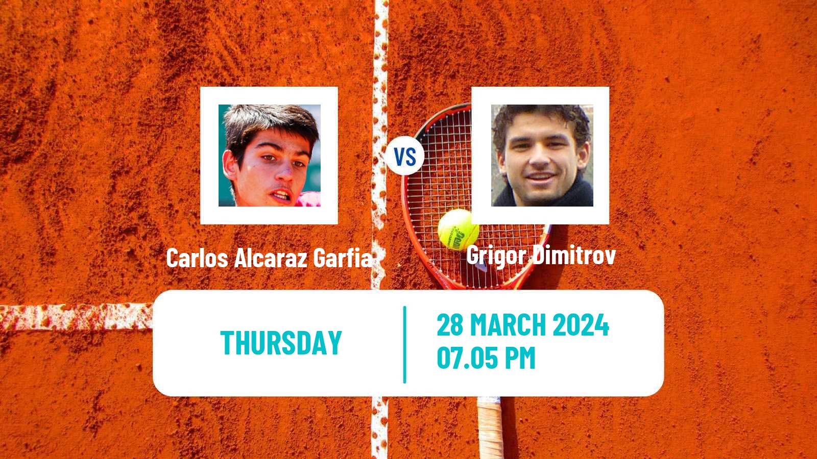 Tennis ATP Miami Carlos Alcaraz Garfia - Grigor Dimitrov
