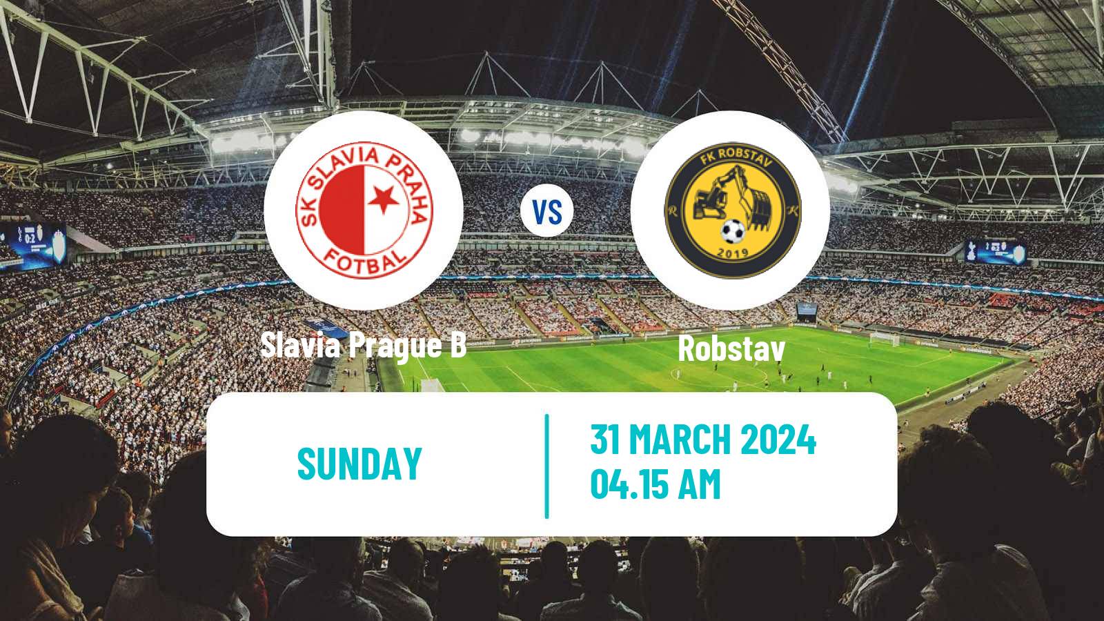 Soccer Czech CFL Group A Slavia Prague B - Robstav