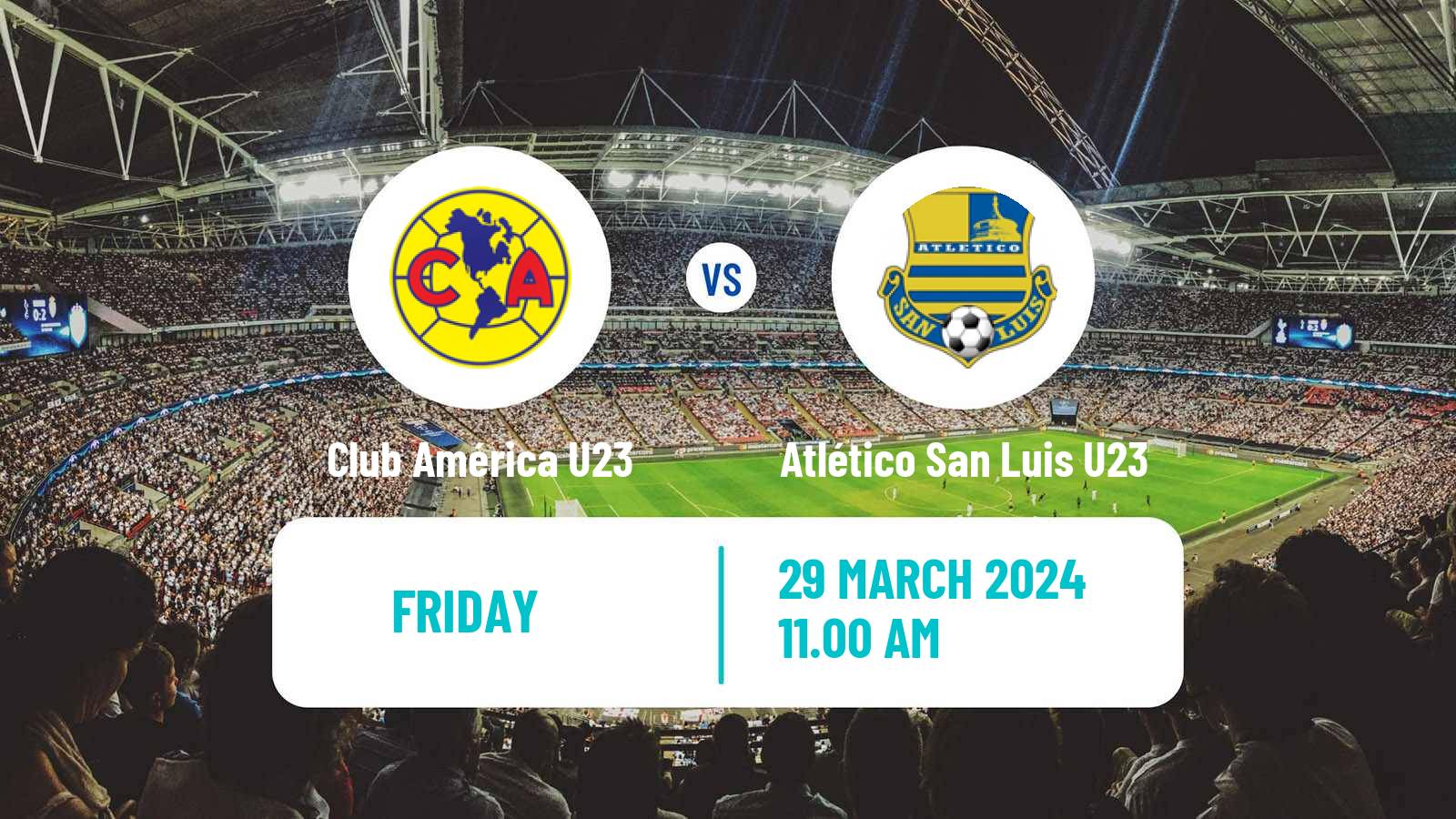 Soccer Mexican Liga MX U23 Club América U23 - Atlético San Luis U23