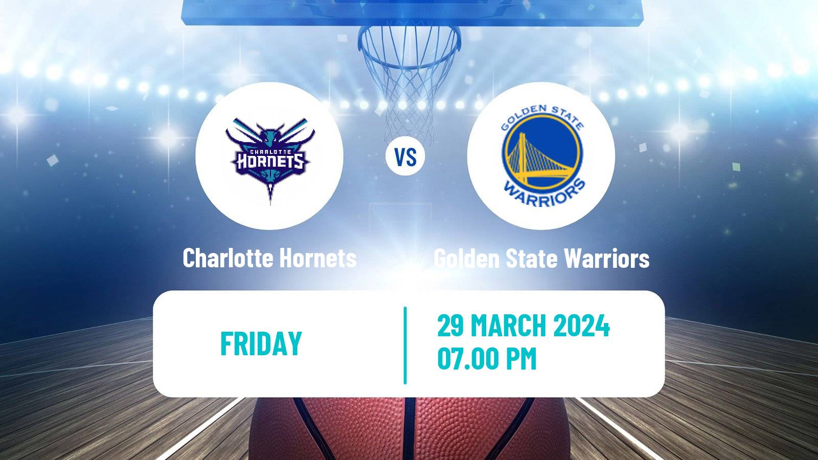 Basketball NBA Charlotte Hornets - Golden State Warriors