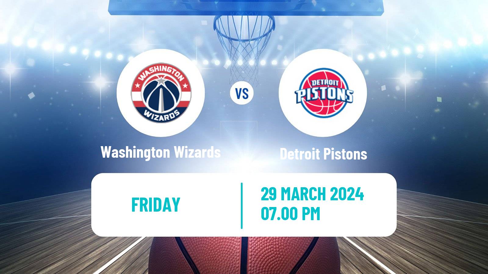 Basketball NBA Washington Wizards - Detroit Pistons