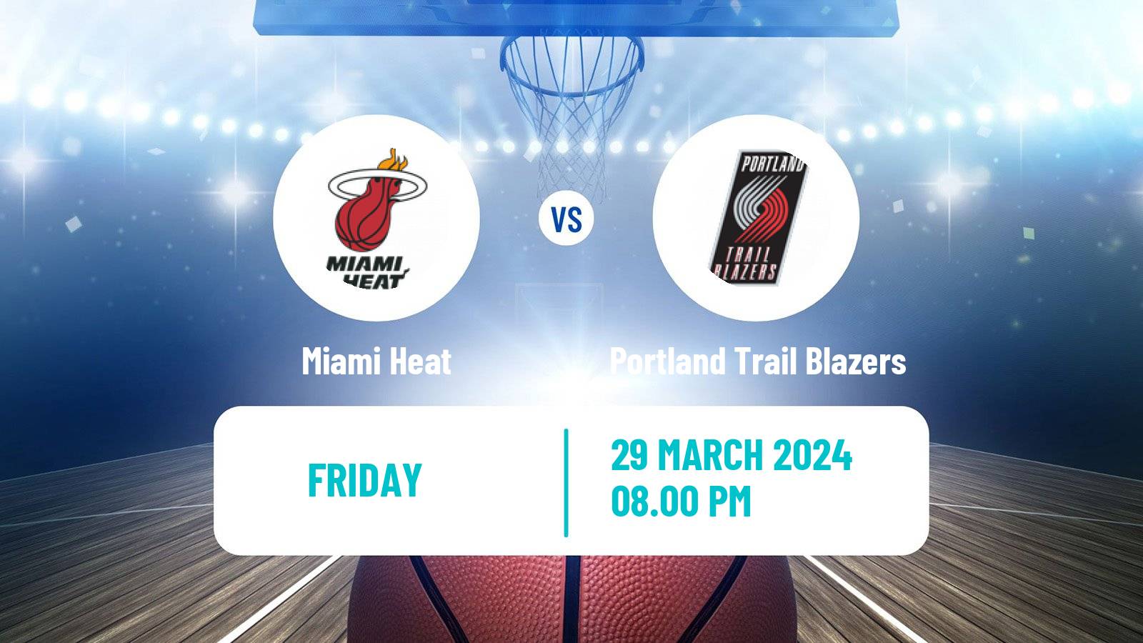 Basketball NBA Miami Heat - Portland Trail Blazers