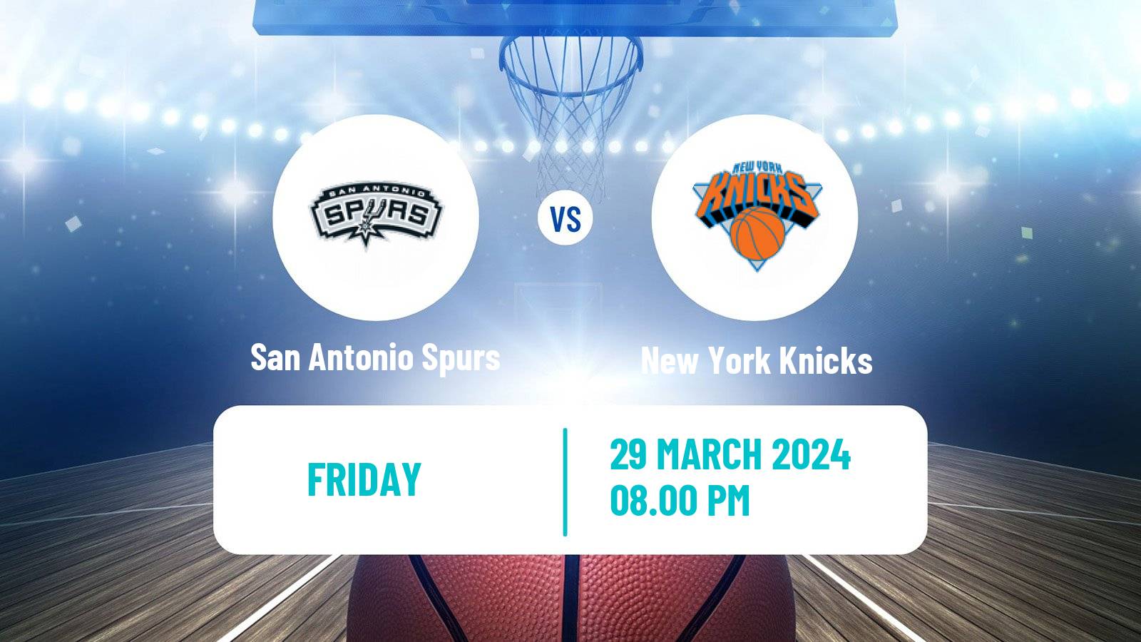 Basketball NBA San Antonio Spurs - New York Knicks
