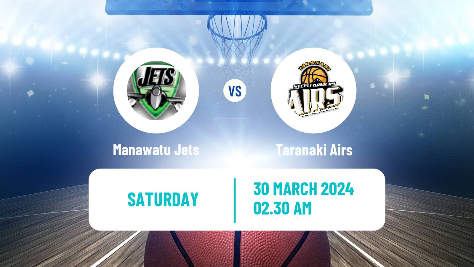 Basketball New Zealand NBL Manawatu Jets - Taranaki Airs