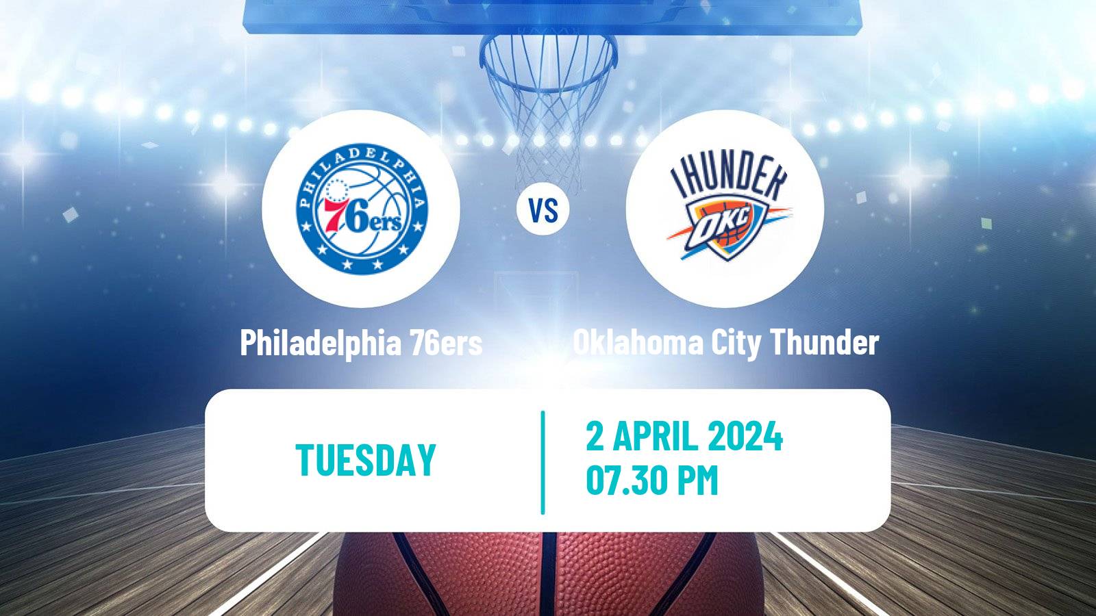 Basketball NBA Philadelphia 76ers - Oklahoma City Thunder