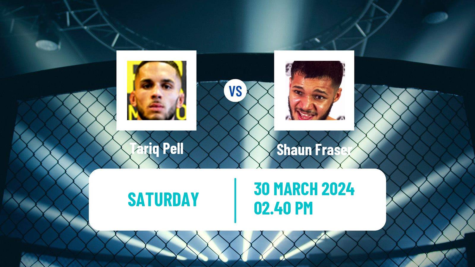 MMA Lightweight Cage Warriors Men Tariq Pell - Shaun Fraser