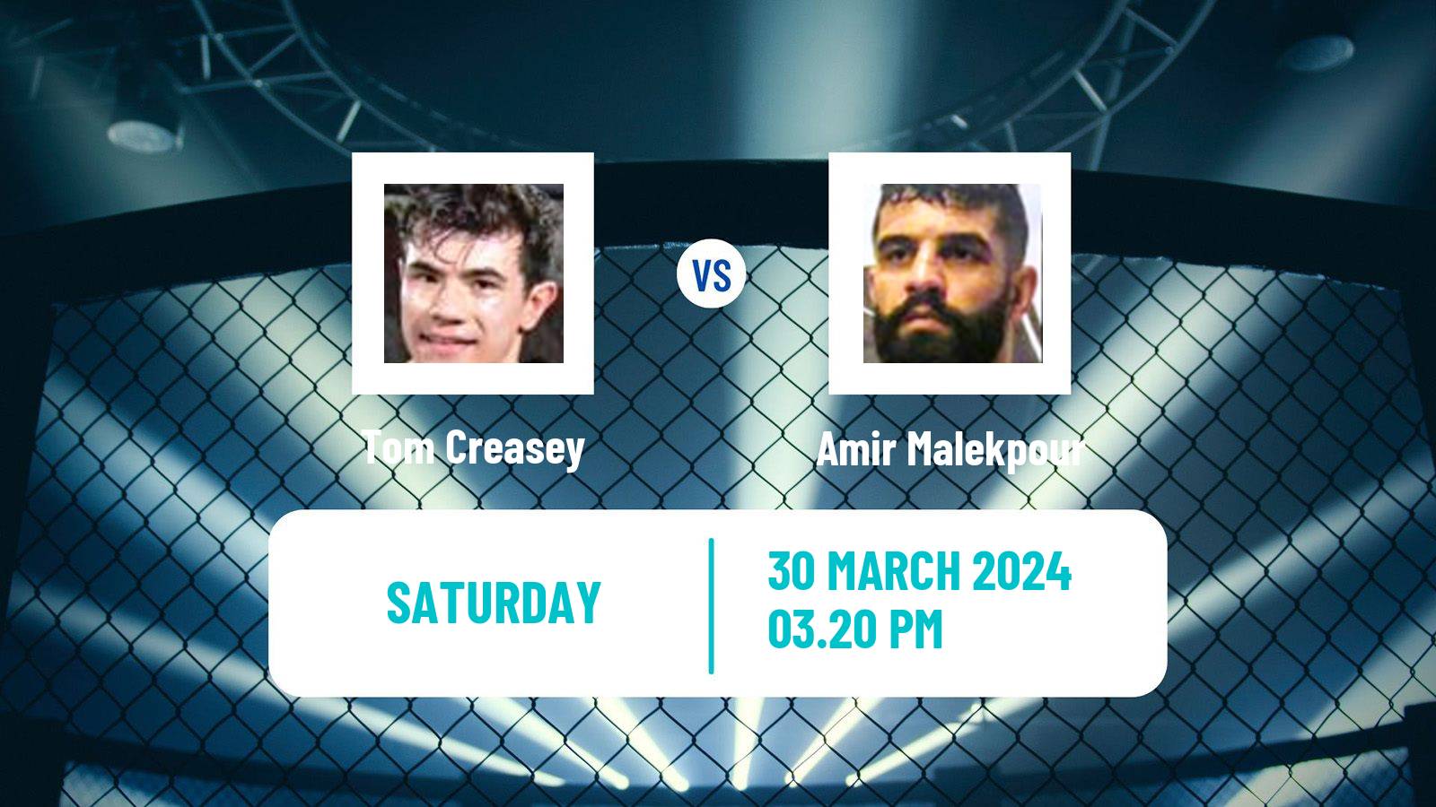 MMA Flyweight Cage Warriors Men Tom Creasey - Amir Malekpour