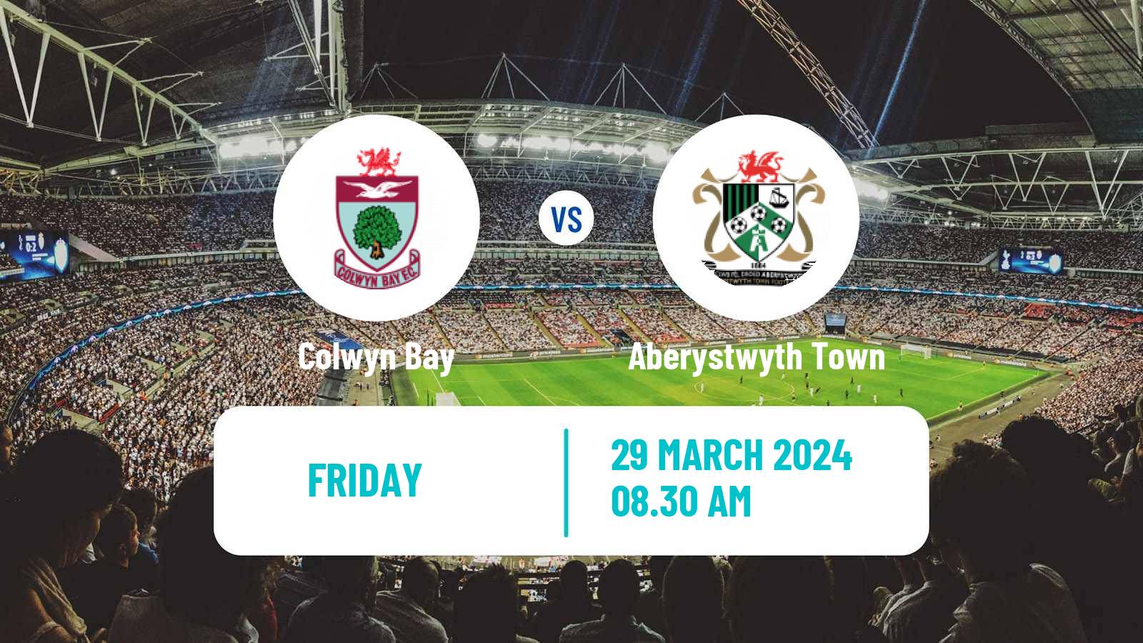 Soccer Welsh Cymru Premier Colwyn Bay - Aberystwyth Town