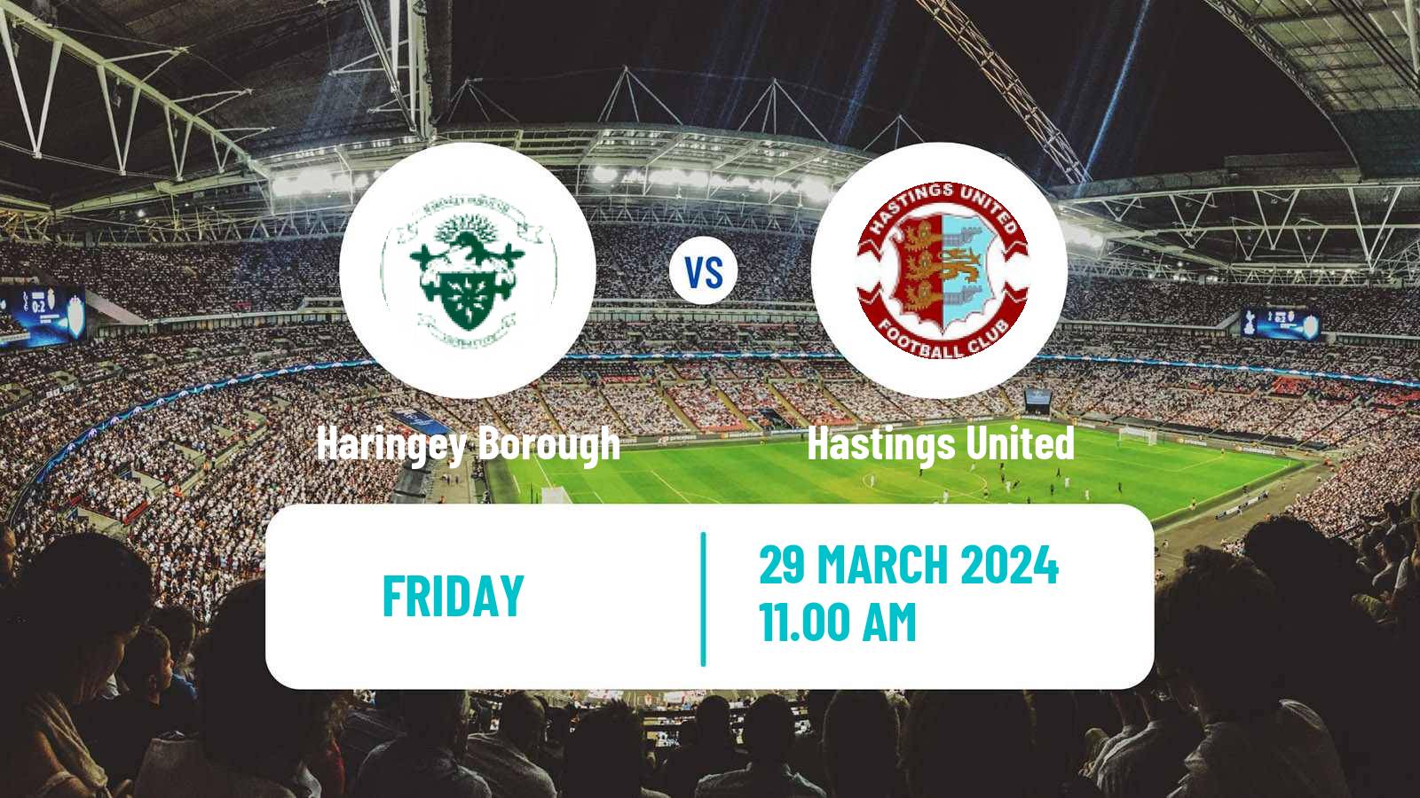 Soccer English Isthmian League Premier Division Haringey Borough - Hastings United