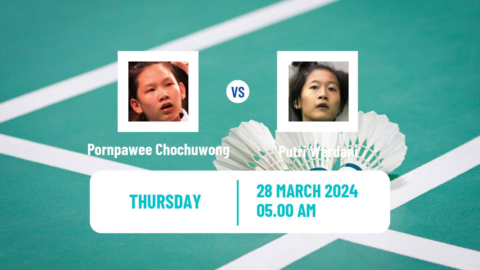Badminton BWF World Tour Spain Masters Women Pornpawee Chochuwong - Putri Wardani